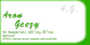 aron geczy business card